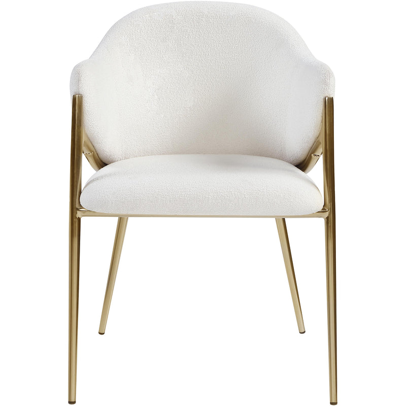 Meridian Nial Cream Boucle Fabric Dining Chair IMAGE 4