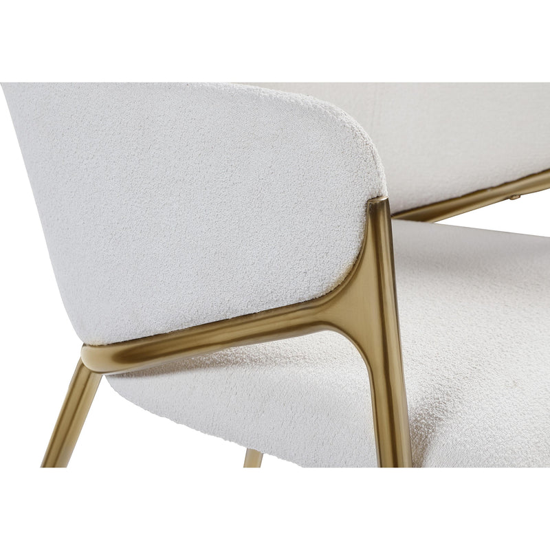 Meridian Nial Cream Boucle Fabric Dining Chair IMAGE 5