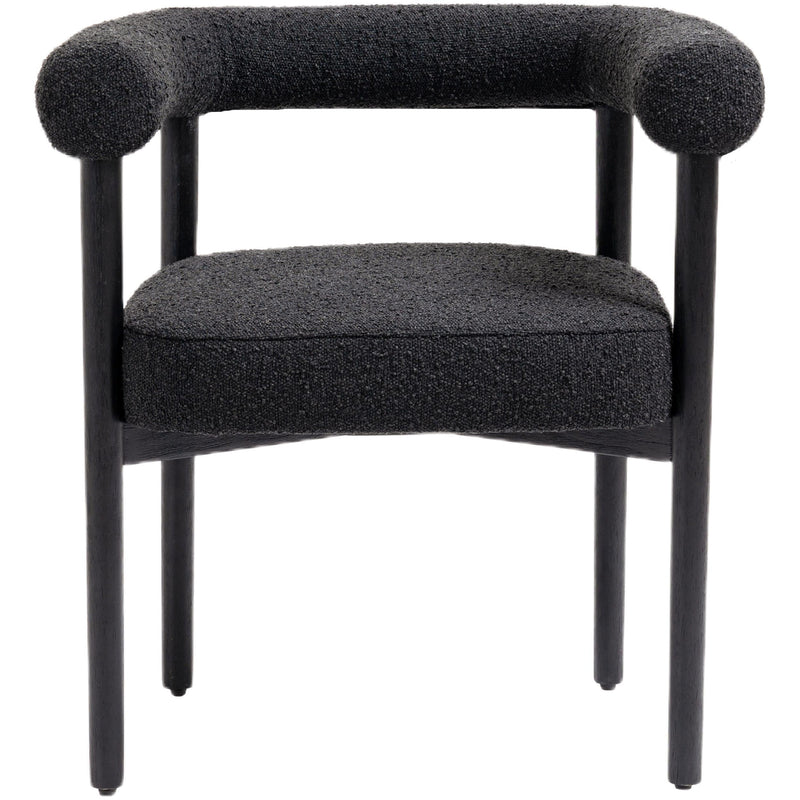 Meridian Hyatt Black Boucle Fabric Dining Chair IMAGE 5