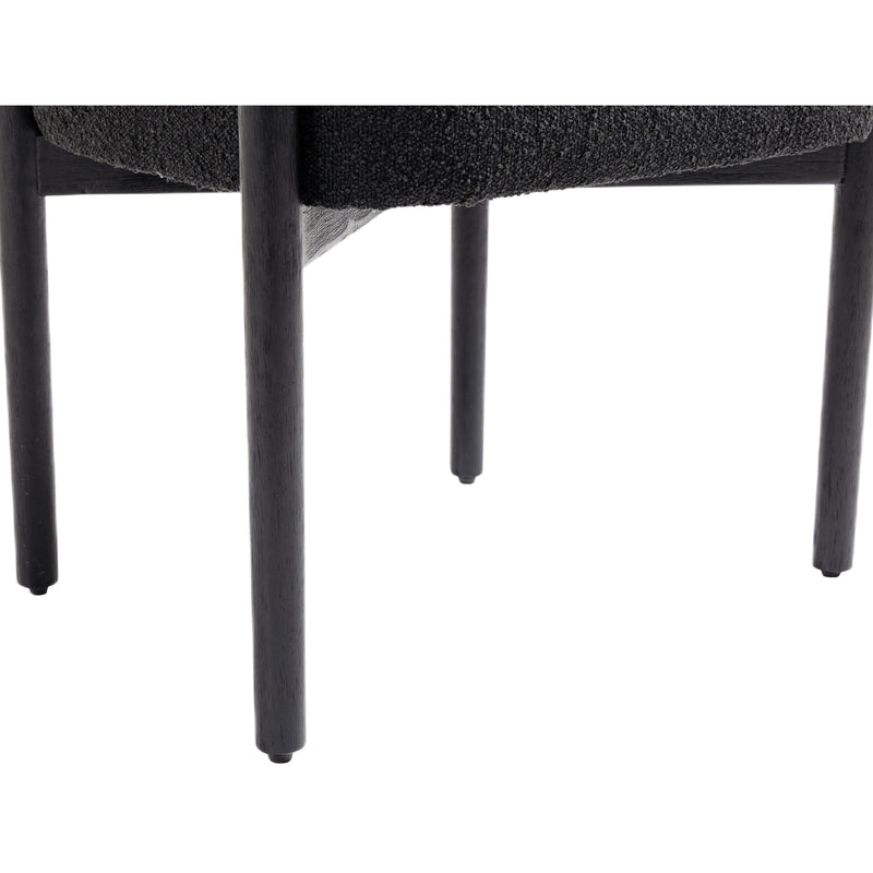 Meridian Hyatt Black Boucle Fabric Dining Chair IMAGE 7