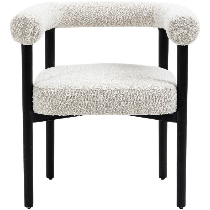 Meridian Hyatt Cream Boucle Fabric Dining Chair IMAGE 5