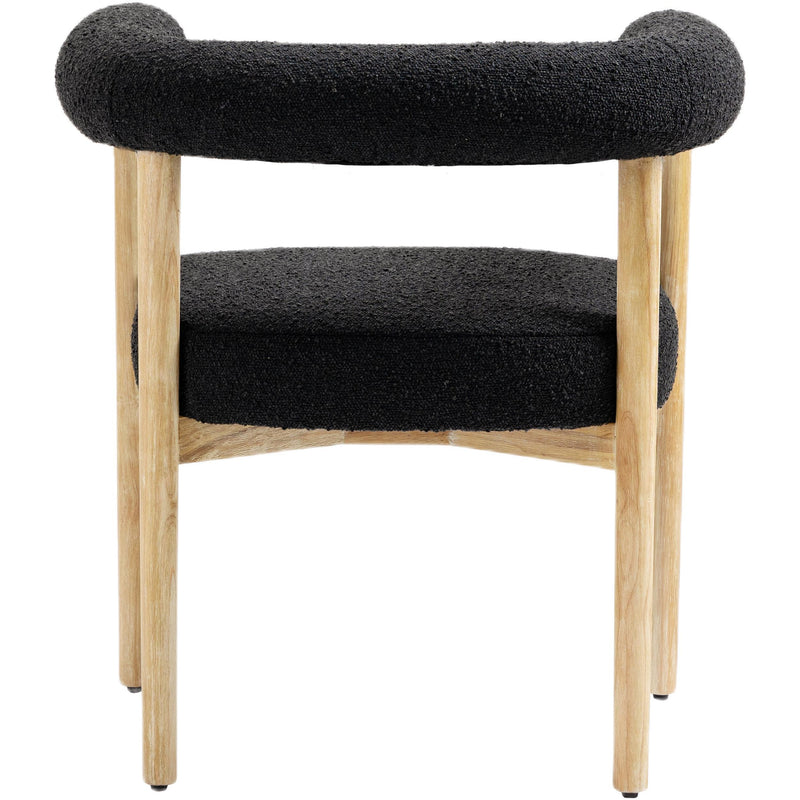 Meridian Hyatt Black Boucle Fabric Dining Chair IMAGE 2