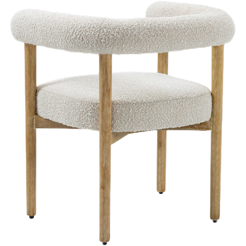 Meridian Hyatt Cream Boucle Fabric Dining Chair IMAGE 4