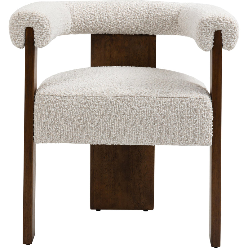 Meridian Barrel Cream Boucle Fabric Dining Chair IMAGE 5