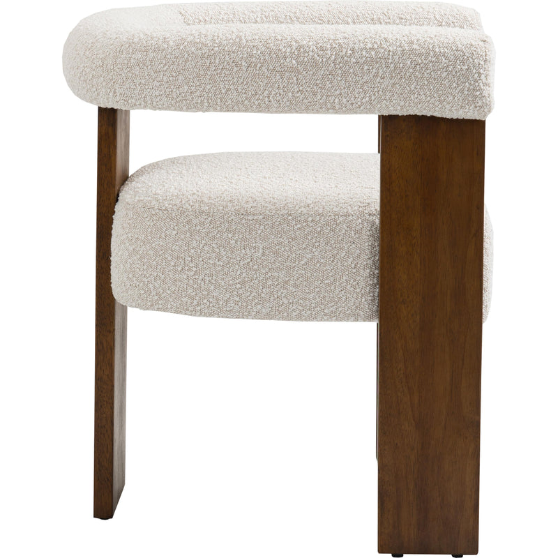 Meridian Barrel Cream Boucle Fabric Dining Chair IMAGE 6