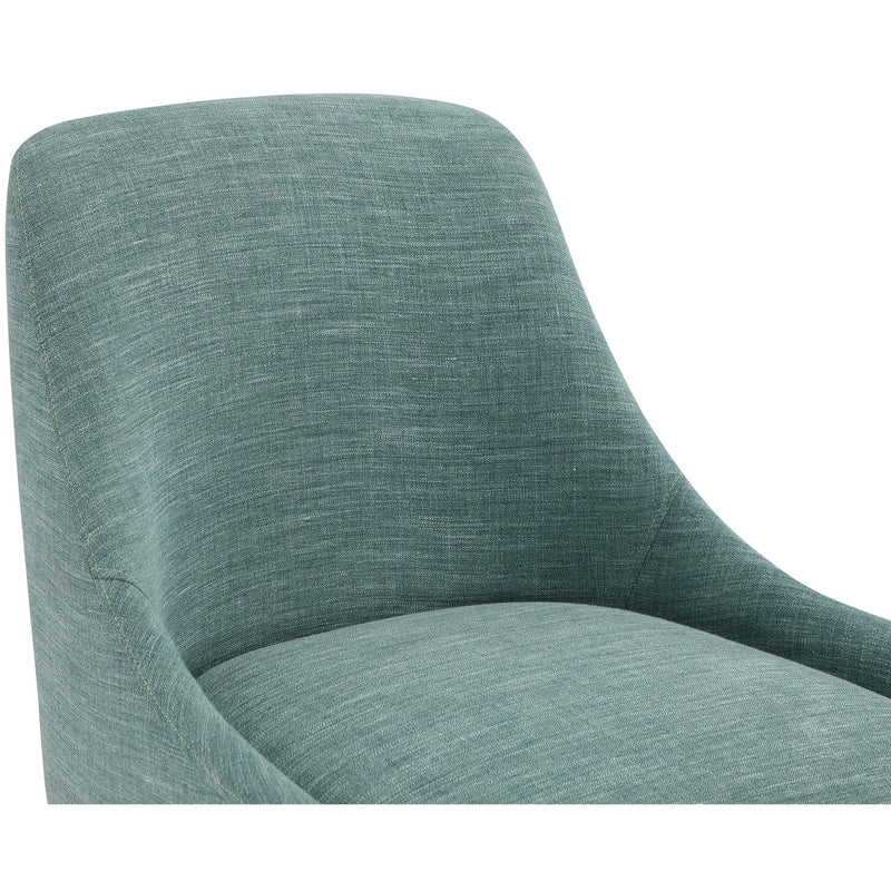 Meridian Camden Green Linen Textured Fabric Dining Chair IMAGE 6