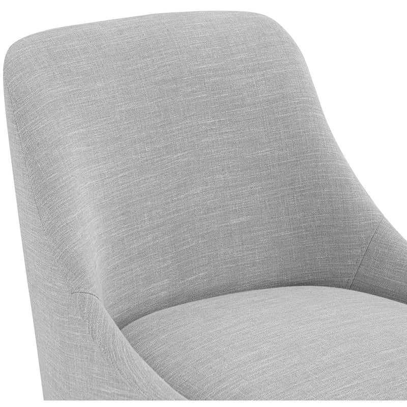 Meridian Camden Grey Linen Textured Fabric Dining Chair IMAGE 6