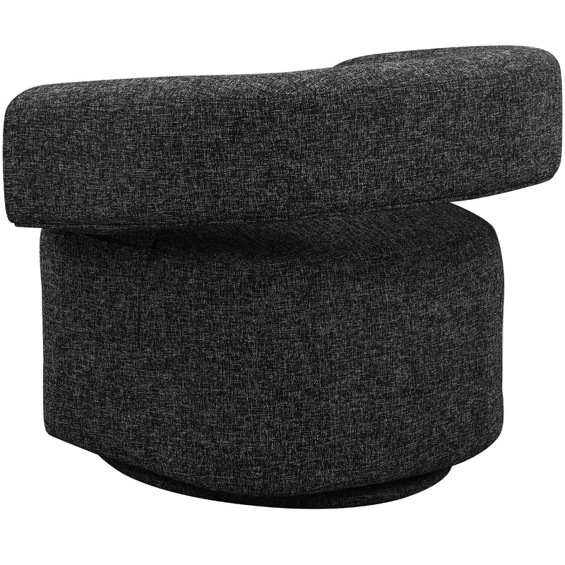 Diamond Modern Furniture Meridian Niya Swivel Fabric Accent Chair 598Black IMAGE 6
