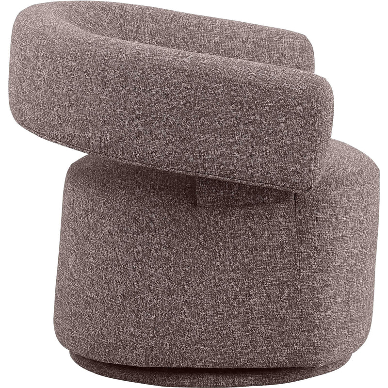 Diamond Modern Furniture Meridian Niya Swivel Fabric Accent Chair 598Brown IMAGE 4