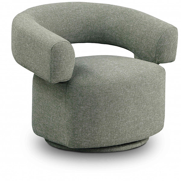 Diamond Modern Furniture Meridian Niya Swivel Fabric Accent Chair 598Green IMAGE 1
