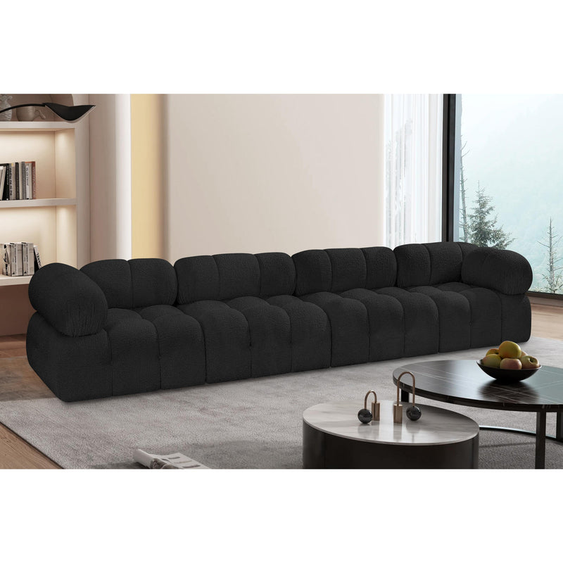 Meridian Ames Black Boucle Fabric Modular Sofa IMAGE 2