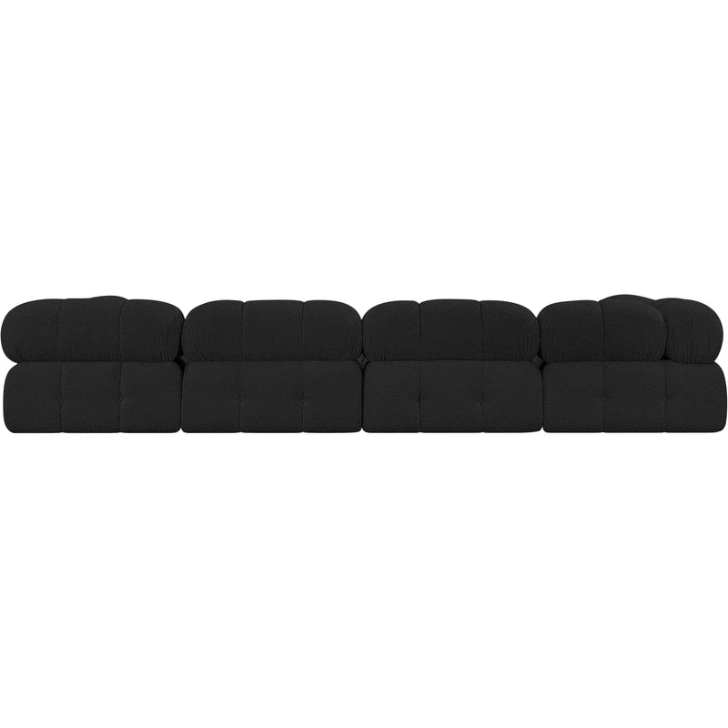 Meridian Ames Black Boucle Fabric Modular Sofa IMAGE 3