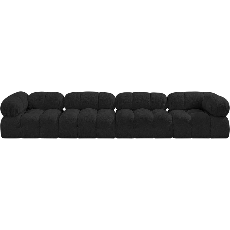 Meridian Ames Black Boucle Fabric Modular Sofa IMAGE 4