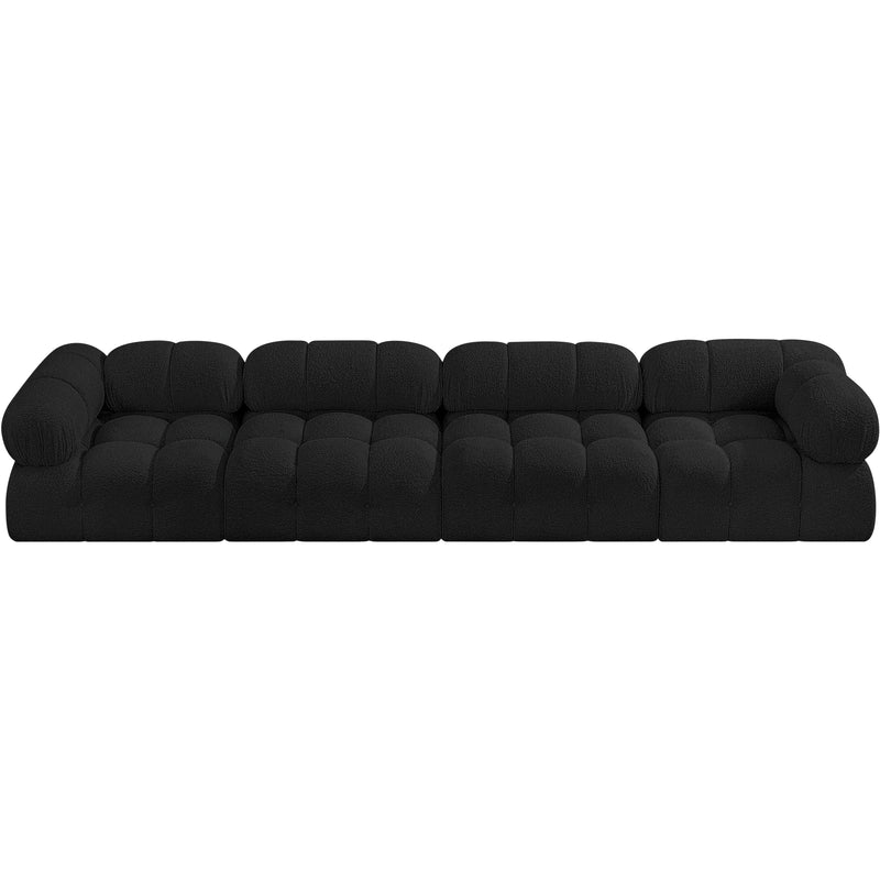 Meridian Ames Black Boucle Fabric Modular Sofa IMAGE 5