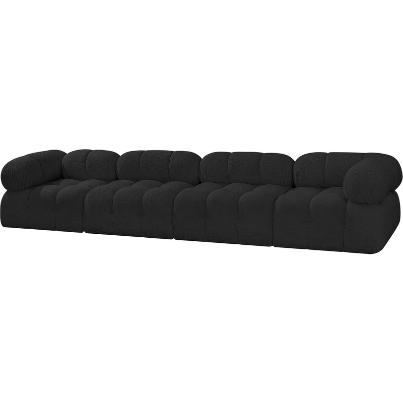 Meridian Ames Black Boucle Fabric Modular Sofa IMAGE 6