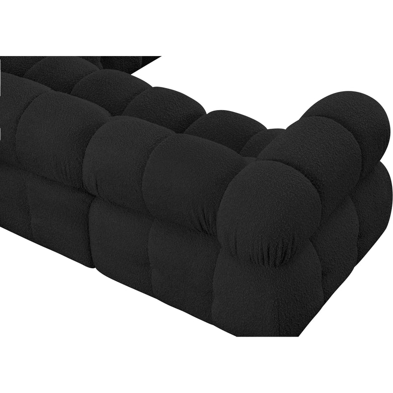 Meridian Ames Black Boucle Fabric Modular Sectional IMAGE 12