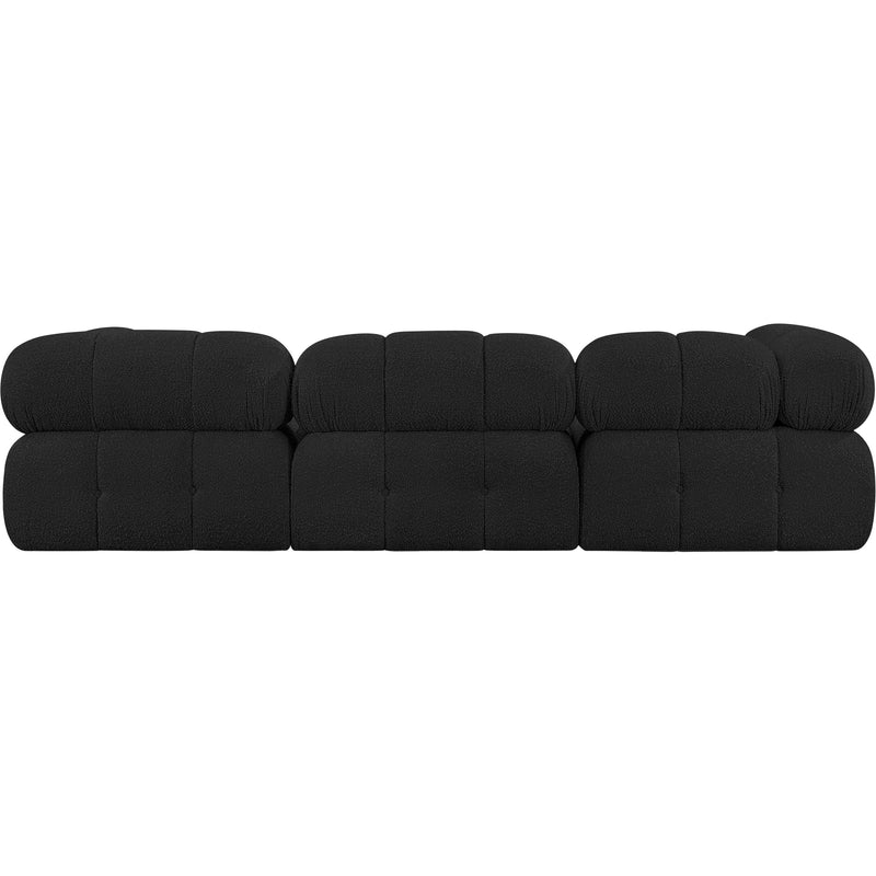 Meridian Ames Black Boucle Fabric Modular Sectional IMAGE 3