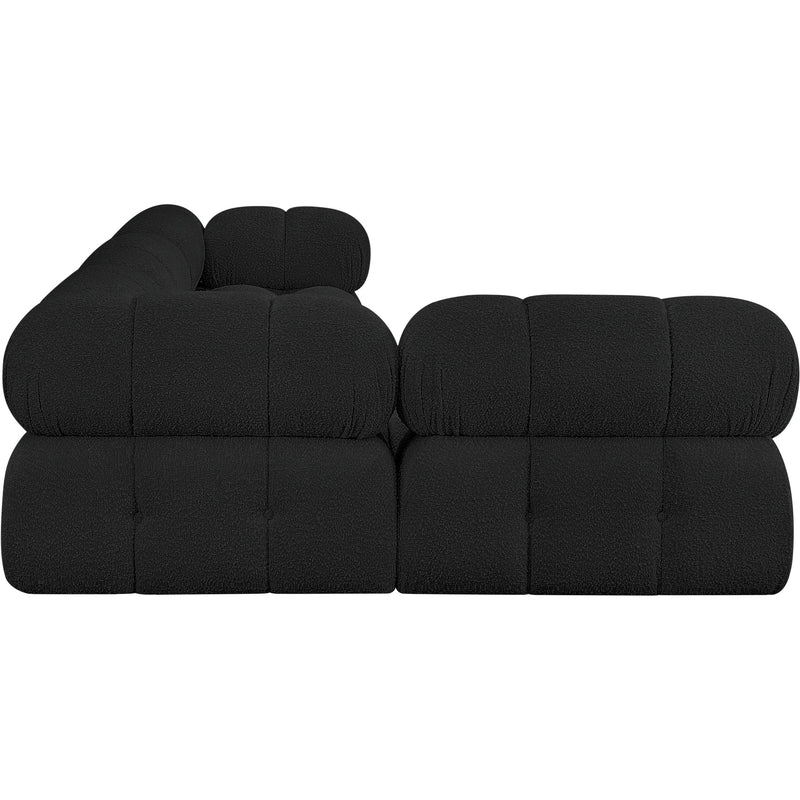 Meridian Ames Black Boucle Fabric Modular Sectional IMAGE 7