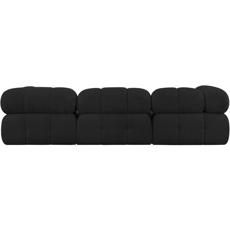 Meridian Ames Black Boucle Fabric Modular Sectional IMAGE 3