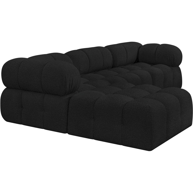 Meridian Ames Black Boucle Fabric Modular Sectional IMAGE 6