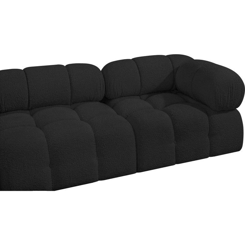 Meridian Ames Black Boucle Fabric Modular Sectional IMAGE 9