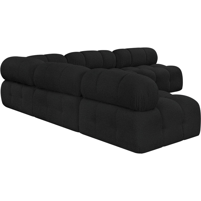 Meridian Ames Black Boucle Fabric Modular Sectional IMAGE 6