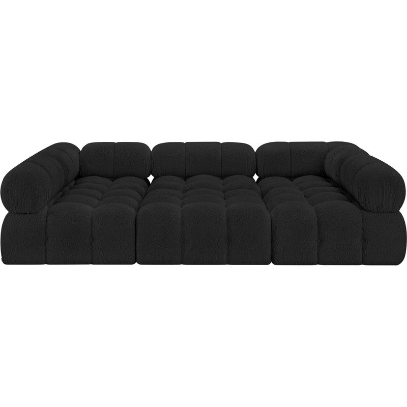 Meridian Ames Black Boucle Fabric Modular Sectional IMAGE 4
