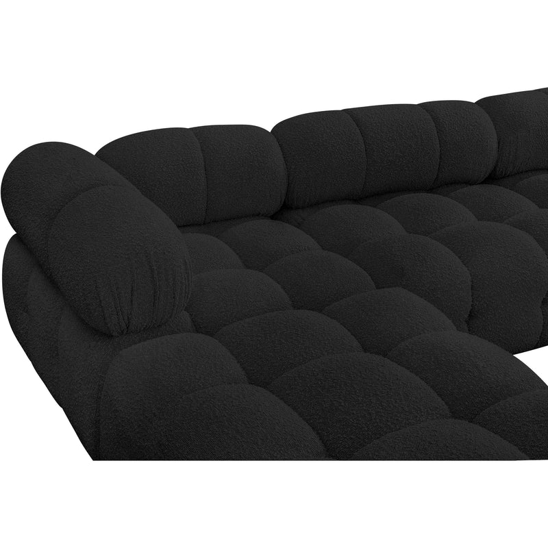 Meridian Ames Black Boucle Fabric Modular Sectional IMAGE 10