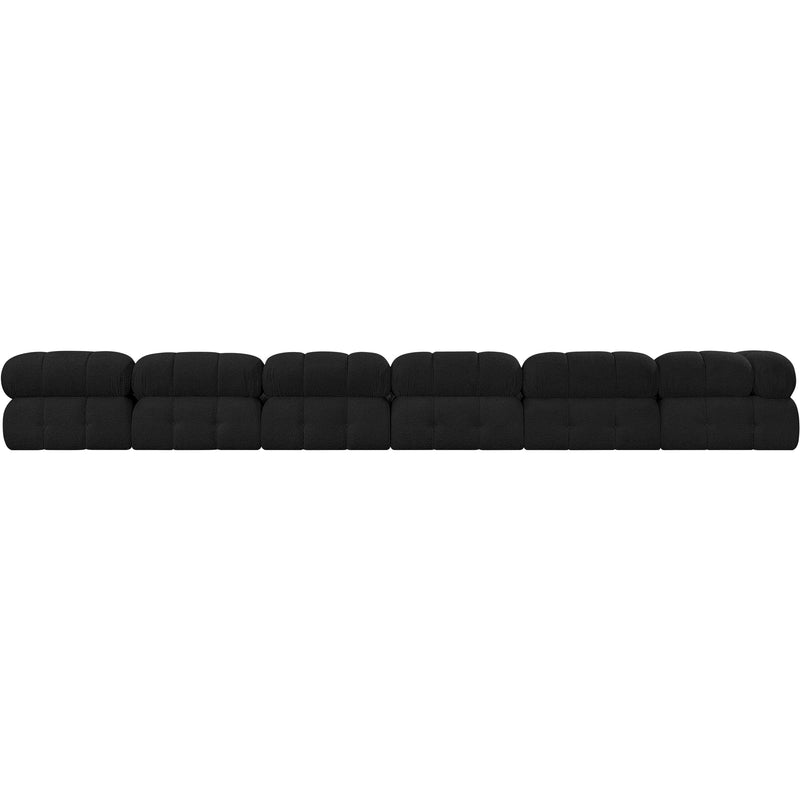 Meridian Ames Black Boucle Fabric Modular Sectional IMAGE 3