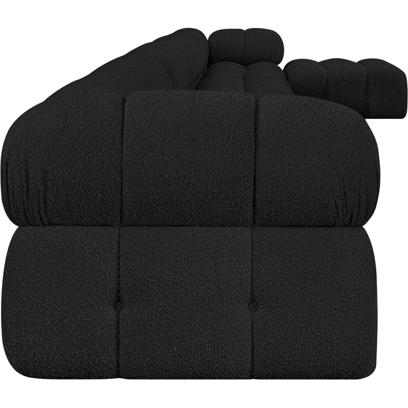 Meridian Ames Black Boucle Fabric Modular Sectional IMAGE 6