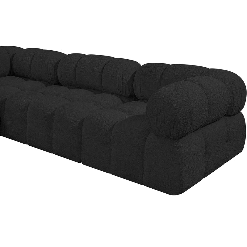 Meridian Ames Black Boucle Fabric Modular Sectional IMAGE 10