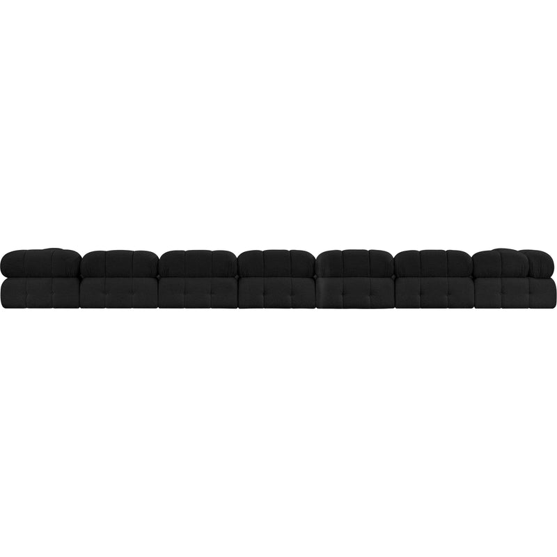 Meridian Ames Black Boucle Fabric Modular Sectional IMAGE 3