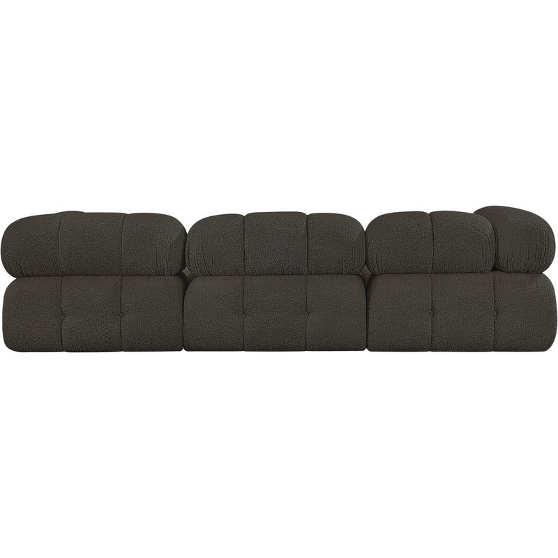 Meridian Ames Brown Boucle Fabric Modular Sofa IMAGE 3