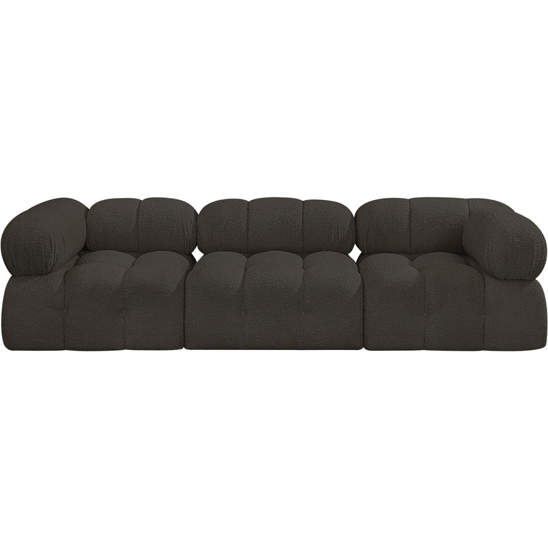 Meridian Ames Brown Boucle Fabric Modular Sofa IMAGE 4