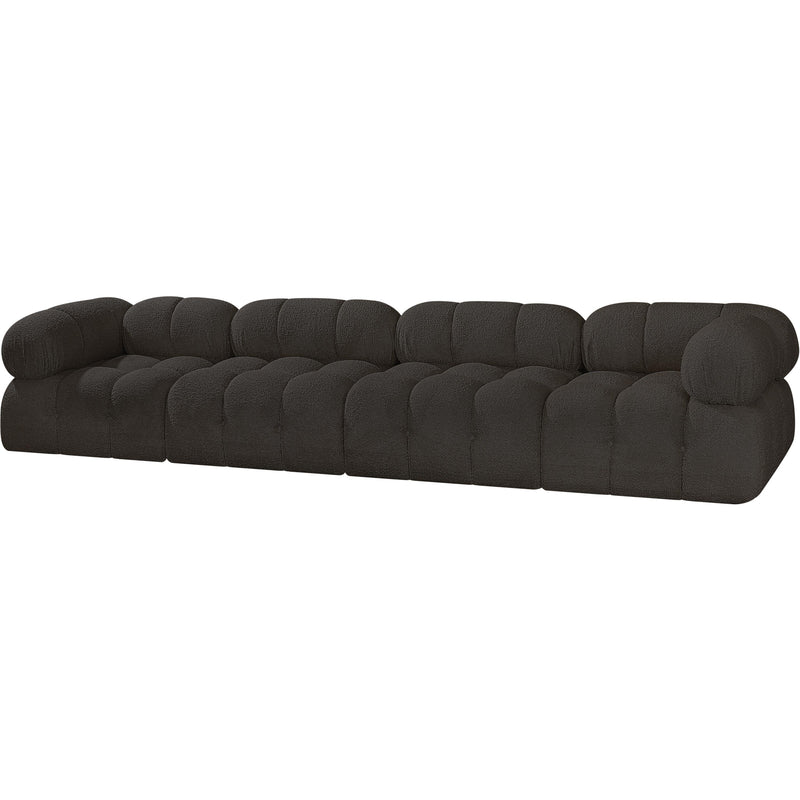 Meridian Ames Brown Boucle Fabric Modular Sofa IMAGE 6