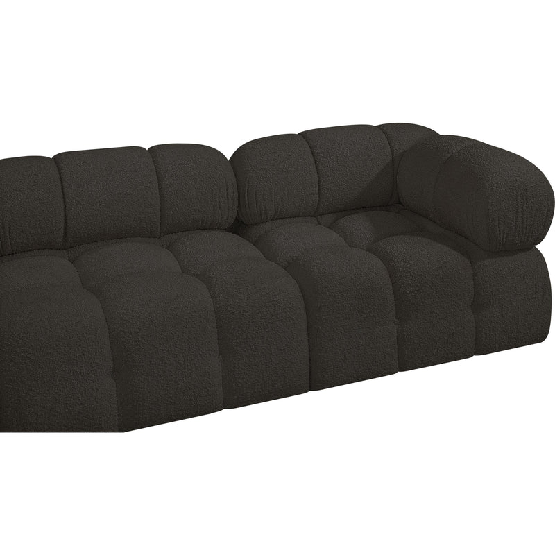 Meridian Ames Brown Boucle Fabric Modular Sofa IMAGE 8