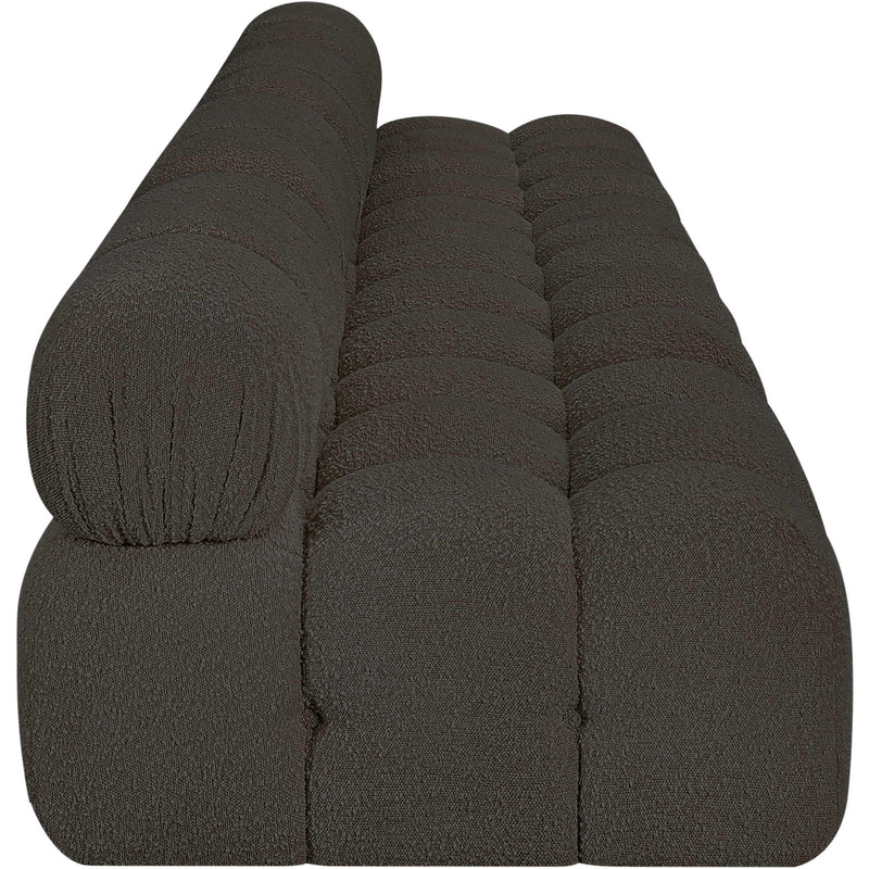 Meridian Ames Brown Boucle Fabric Modular Sofa IMAGE 7