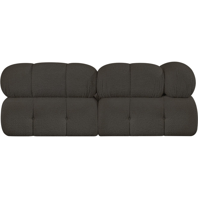 Meridian Ames Brown Boucle Fabric Modular Sofa IMAGE 3