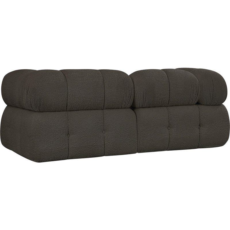 Meridian Ames Brown Boucle Fabric Modular Sofa IMAGE 6