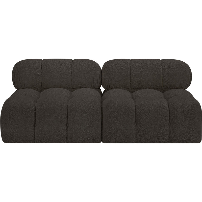 Meridian Ames Brown Boucle Fabric Modular Sofa IMAGE 4