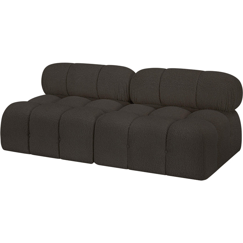 Meridian Ames Brown Boucle Fabric Modular Sofa IMAGE 6