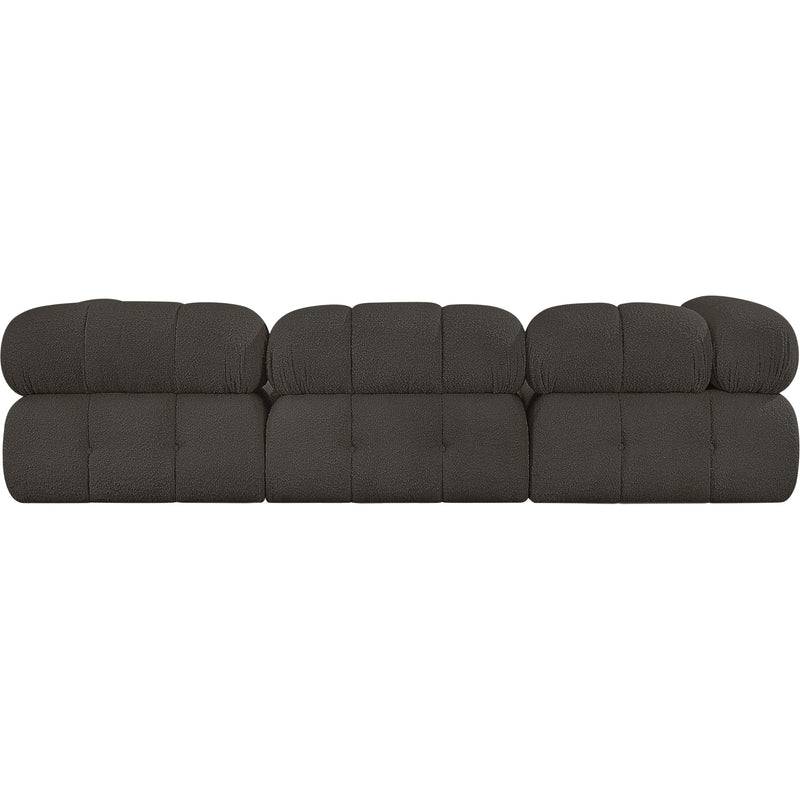 Meridian Ames Brown Boucle Fabric Modular Sectional IMAGE 3