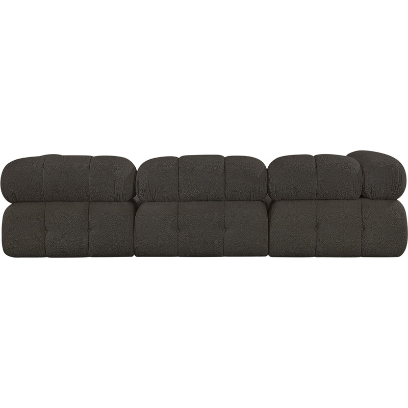 Meridian Ames Brown Boucle Fabric Modular Sectional IMAGE 3