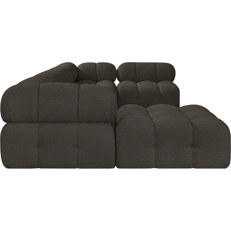 Meridian Ames Brown Boucle Fabric Modular Sectional IMAGE 7