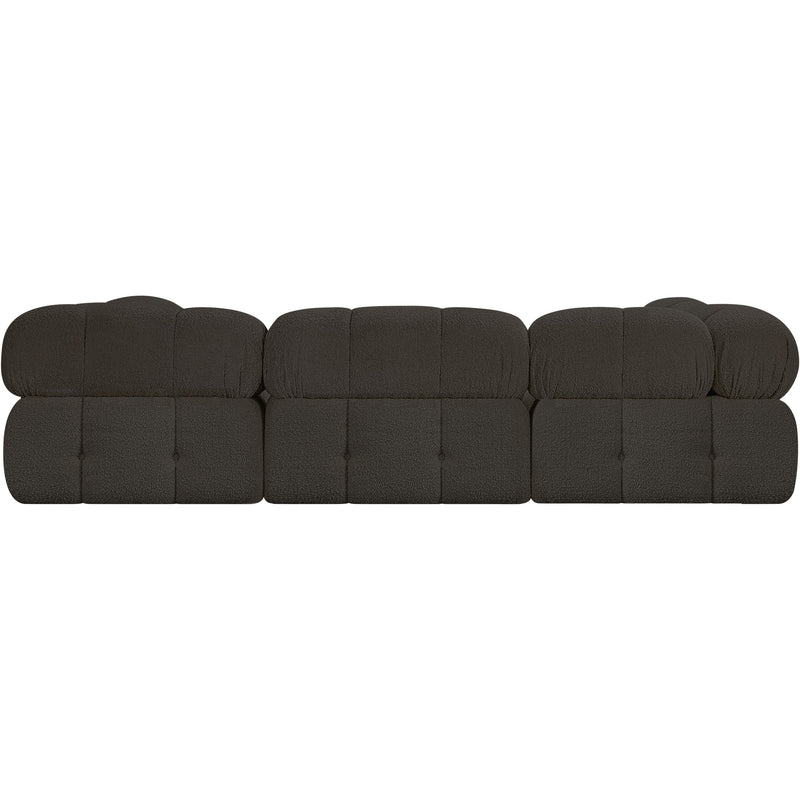 Meridian Ames Brown Boucle Fabric Modular Sectional IMAGE 3