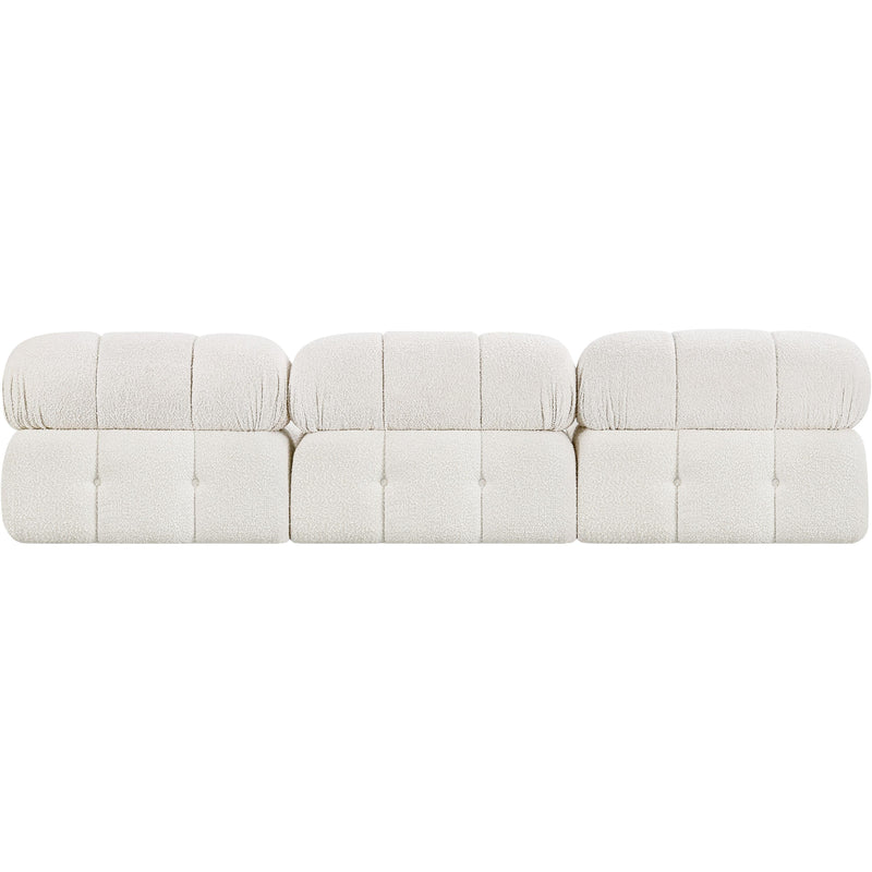 Meridian Ames Cream Boucle Fabric Modular Sofa IMAGE 3