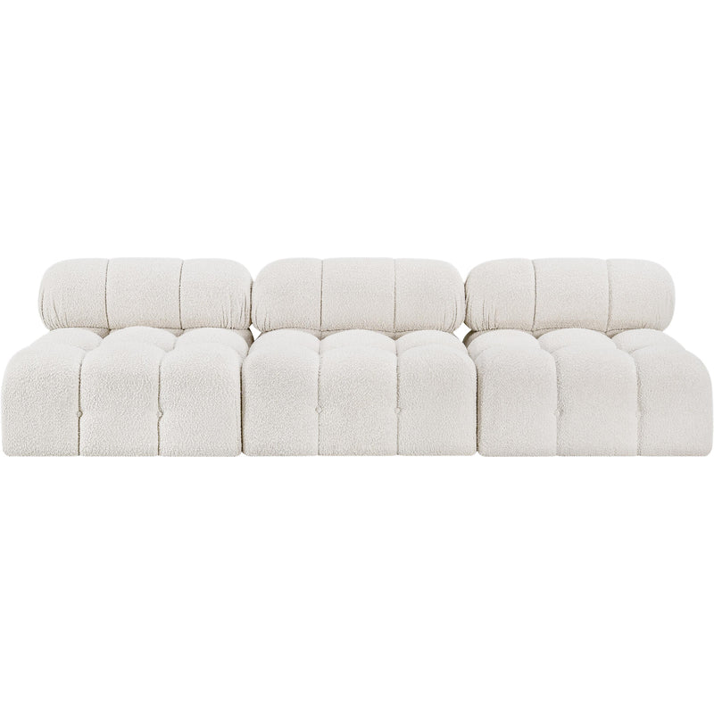 Meridian Ames Cream Boucle Fabric Modular Sofa IMAGE 4