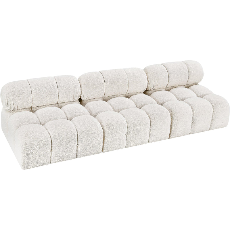 Meridian Ames Cream Boucle Fabric Modular Sofa IMAGE 5