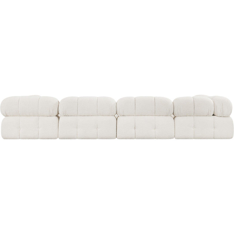 Meridian Ames Cream Boucle Fabric Modular Sofa IMAGE 3