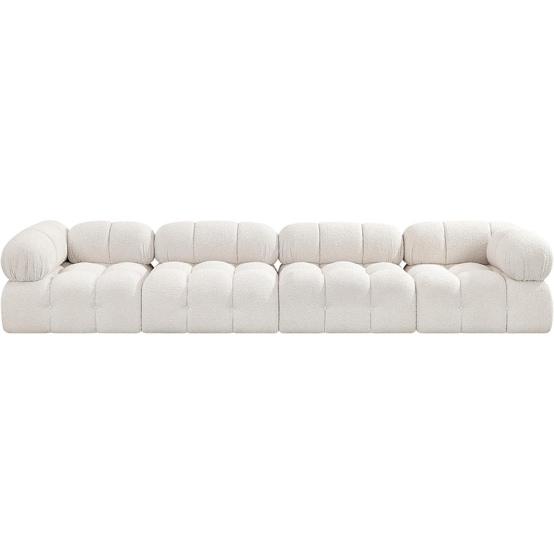 Meridian Ames Cream Boucle Fabric Modular Sofa IMAGE 4